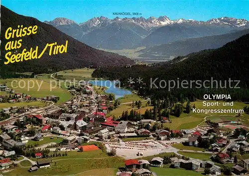 AK / Ansichtskarte Seefeld Tirol Olympia Sport und Kongresszentrum Fliegeraufnahme Kat. Seefeld in Tirol