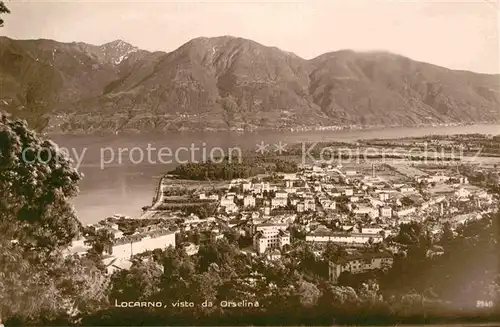 AK / Ansichtskarte Locarno TI visto da Orselina Lago Maggiore Alpen Kat. Locarno