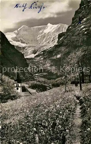 AK / Ansichtskarte Grindelwald Fiescherhoerner Unterer Grindelwaldgletscher Berner Alpen Kat. Grindelwald