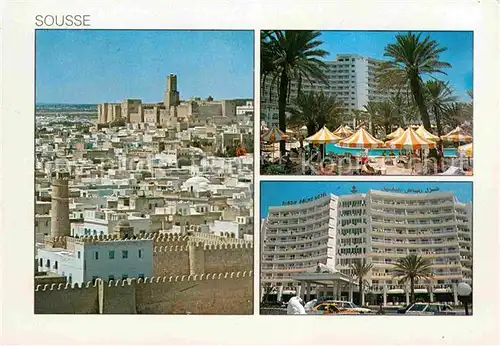 AK / Ansichtskarte Sousse La ville et Riadh Hotel Palms Piscine Kat. Tunesien