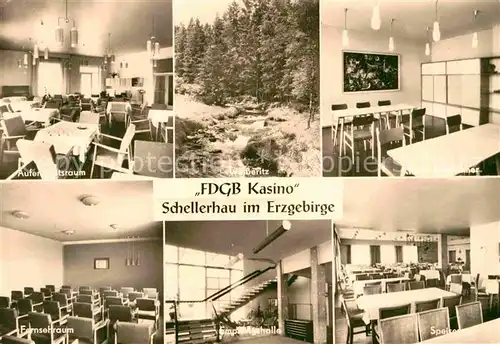 AK / Ansichtskarte Schellerhau FDGB Kasino Innenansichten Weisseritz Kat. Altenberg