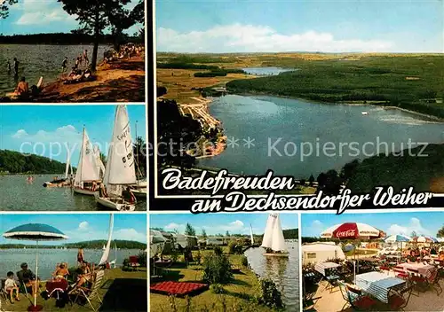 AK / Ansichtskarte Dechsendorf Badefreuden am Dechsendorfer Weiher Segeln Restaurant Camping Kat. Erlangen