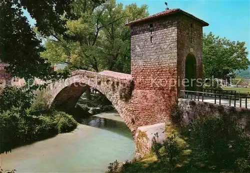 AK / Ansichtskarte Subiaco Italien Ponte Medioevale Mittelalterliche Burg 14. Jhdt. Kat. 