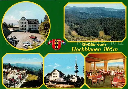 AK / Ansichtskarte Badenweiler Hotel Berghaus Hochblauen Restaurant Terrasse Sender Schwarzwald Kat. Badenweiler