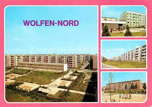 AK / Ansichtskarte Wolfen Bitterfeld  Neubauviertel Nord Strasse der Jugend Spielplatz Kat. Bitterfeld