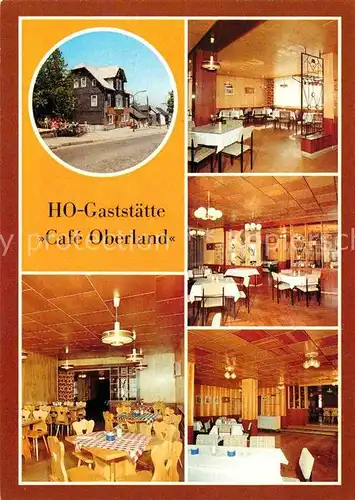 AK / Ansichtskarte Neuhaus Rennweg Restaurant Cafe Oberland Kat. Neuhaus Rennweg