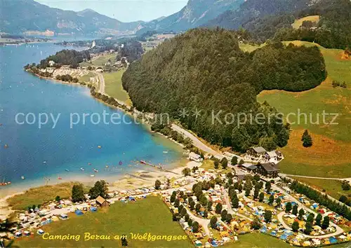 AK / Ansichtskarte Wolfgangsee Camping Berau Luftaufnahme Kat. Oesterreich