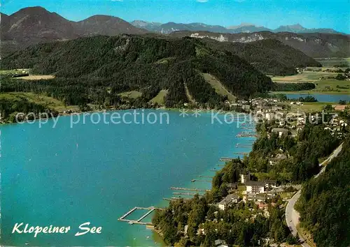 AK / Ansichtskarte Klopeinersee Luftaufnahme Seelach Kleinsee Mittagskogel Kat. Oesterreich