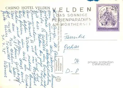 AK / Ansichtskarte Velden Woerther See Casino Hotel Strand Kat. Velden am Woerther See