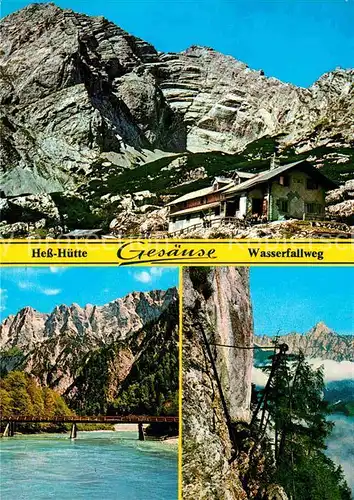 AK / Ansichtskarte Gesaeuse Hesshuette Hochtor Wasserfallweg Kat. Weng im Gesaeuse