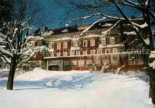 AK / Ansichtskarte Hahnenklee Bockswiese Harz Hotel Granetal im Winter Kat. Goslar