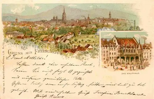 AK / Ansichtskarte Freiburg Breisgau Kaufhaus Panorama Kat. Freiburg im Breisgau