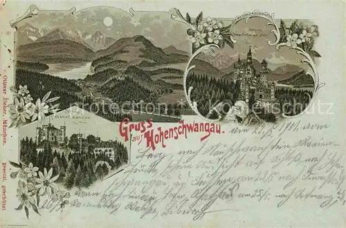 AK / Ansichtskarte Hohenschwangau Schloss Neuschwanstein und Hohenschwangau Kat. Schwangau