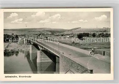 AK / Ansichtskarte Holzminden Weser Weserbruecke Panorama Kat. Holzminden