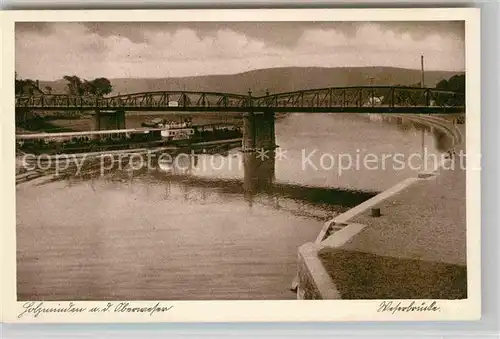 AK / Ansichtskarte Holzminden Weser Weserbruecke Dampfer Kat. Holzminden