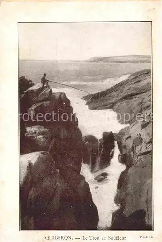 AK / Ansichtskarte Quiberon Morbihan Le Trou de Souffleur Kat. Quiberon