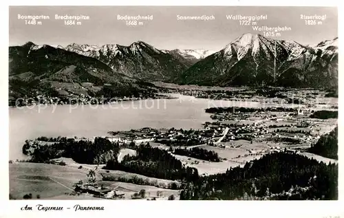 AK / Ansichtskarte Tegernsee Gesamtansicht mit Alpenpanorama Kat. Tegernsee