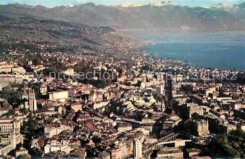 AK / Ansichtskarte Lausanne Ouchy Vue generale de la Ville Lac Leman et les Alpes Genfersee Alpen Kat. Lausanne
