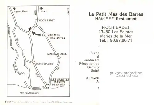 AK / Ansichtskarte Les Saintes Maries de la Mer Le Petit Mas des Barres Gastraum Zimmer Reiten