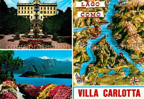 AK / Ansichtskarte Tremezzo Lago di Como Villa Carlotta Panoramakarte Kat. 