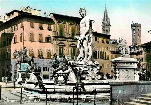 AK / Ansichtskarte Firenze Toscana Piazza della Signoria Fontana dell Ammannati Kat. Firenze