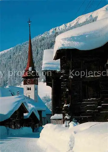 AK / Ansichtskarte Muenster GR Pfarrkirche Winterlandschaft Kat. Muestair