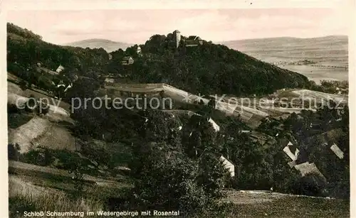 AK / Ansichtskarte Schaumburg Rinteln Schloss Schaumburg mit Rosental Kat. Rinteln