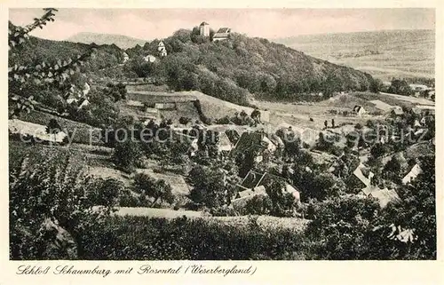 Schaumburg Rinteln Schloss Schaumburg mit Rosental Kat. Rinteln