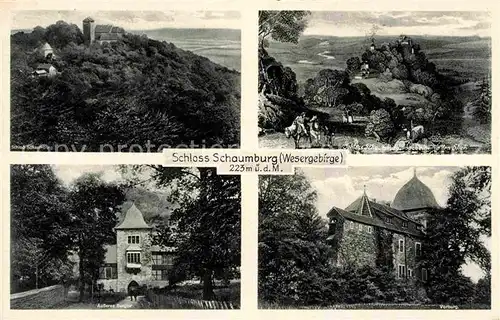 Schaumburg Rinteln Schloss Schaumburg nach einem alten Stich aeusseres Burgtor Vorburg Kat. Rinteln