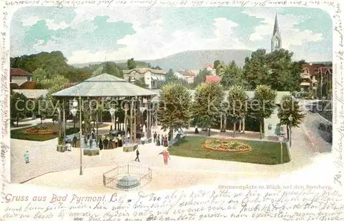 Bad Pyrmont Brunnenplatz mit Bomberg Kat. Bad Pyrmont