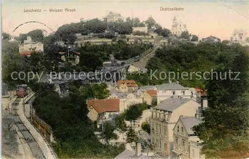 Loschwitz Weisser Hirsch Drahtseilbahn Kat. Dresden