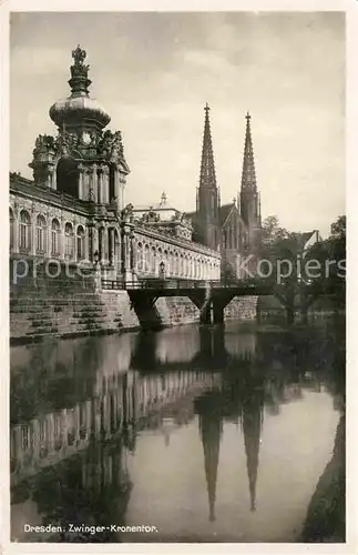 Dresden Zwinger Kronentor Kat. Dresden Elbe