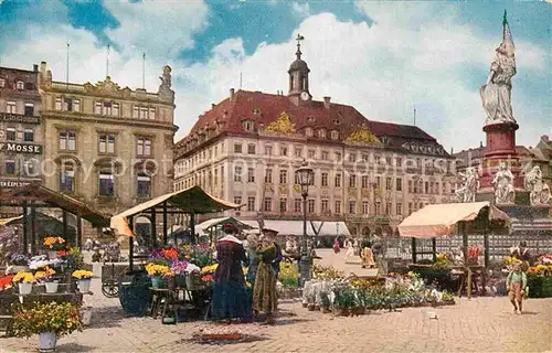 Dresden Blumenmarkt Kat. Dresden Elbe