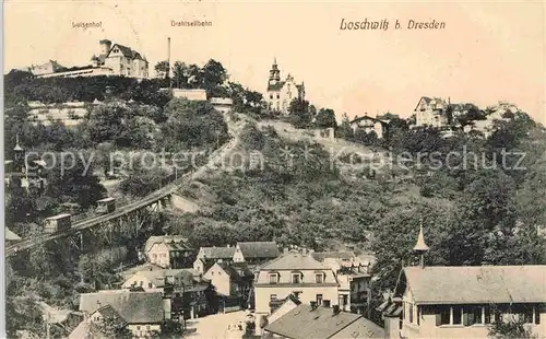Loschwitz Luisenhof Drahtseilbahn Kat. Dresden