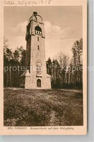 AK / Ansichtskarte Bad Pyrmont Bismarckturm auf dem Koenigsberg Kat. Bad Pyrmont