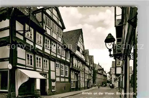 AK / Ansichtskarte Rinteln Weser Baeckerstrasse Kat. Rinteln