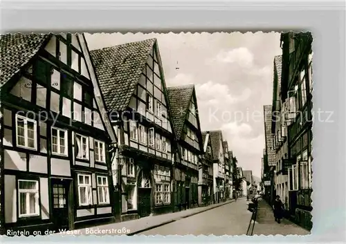 AK / Ansichtskarte Rinteln Weser Baeckerstrasse Kat. Rinteln