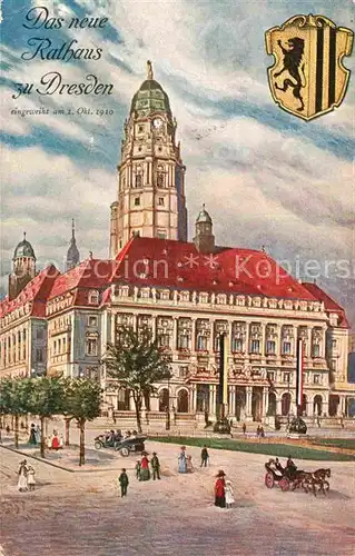 AK / Ansichtskarte Dresden Das neue Rathaus Kat. Dresden Elbe