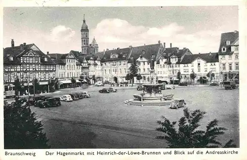 AK / Ansichtskarte Braunschweig Hagenmarkt Andreaskirche Kat. Braunschweig