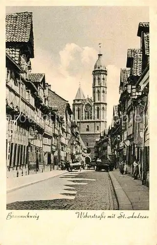 AK / Ansichtskarte Braunschweig Weberstrasse Sankt Andreas Kirche Kat. Braunschweig