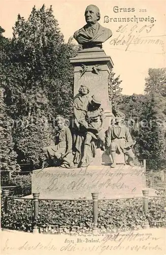 AK / Ansichtskarte Braunschweig Franz Abt Denkmal Kat. Braunschweig