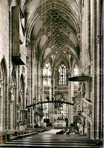 AK / Ansichtskarte Nuernberg St. Lorenzkirche Kirchenschiff gegen Osten Kat. Nuernberg