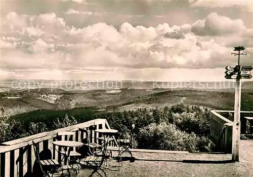 AK / Ansichtskarte Grosser Inselsberg Blick vom Berggasthof Stoehr Kat. Brotterode