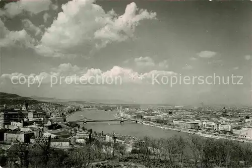 AK / Ansichtskarte Budapest Fliegeraufnahme Donaupartie Kat. Budapest
