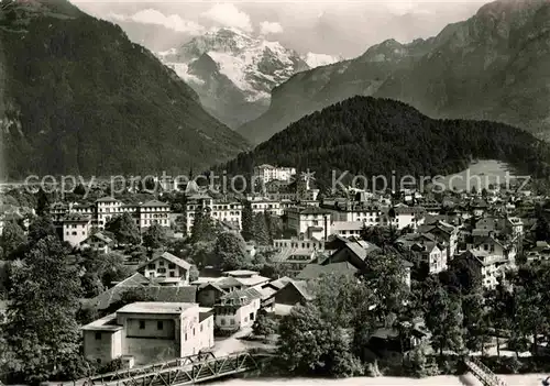 AK / Ansichtskarte Interlaken BE Fliegeraufnahme mit Jungfrau Kat. Interlaken