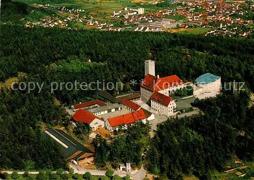 AK / Ansichtskarte Ebermannstadt Jugendhaus Burg Feuerstein Fliegeraufnahme Kat. Ebermannstadt