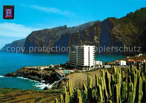 AK / Ansichtskarte Puerto Santiago Tenerife Acantilado y Hotel Los Gigantes Panorama Steilkueste