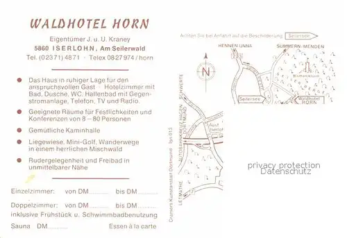 AK / Ansichtskarte Iserlohn Waldhotel Horn Kat. Iserlohn