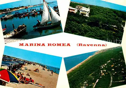 AK / Ansichtskarte Marina Romea Hafen Strand Fliegeraufnahme Kat. Ravenna