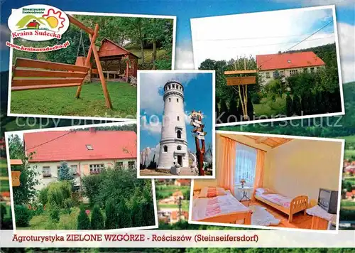 AK / Ansichtskarte Steinseifersdorf Agrotturystyka Zielone Wzgorze Ferienanlage Aussichtsturm Kat. Polen